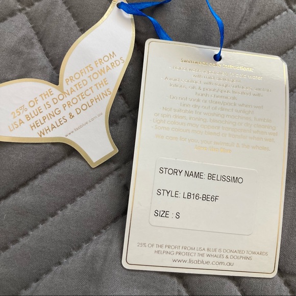 Lisa Blue One Piece Swimsuit Tropical Print - Picture 8 of 8